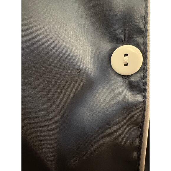 Womans Silky Feel Gray Pajama Set Top & Bottoms Button Up Top Unbranded Large - Picture 12 of 14